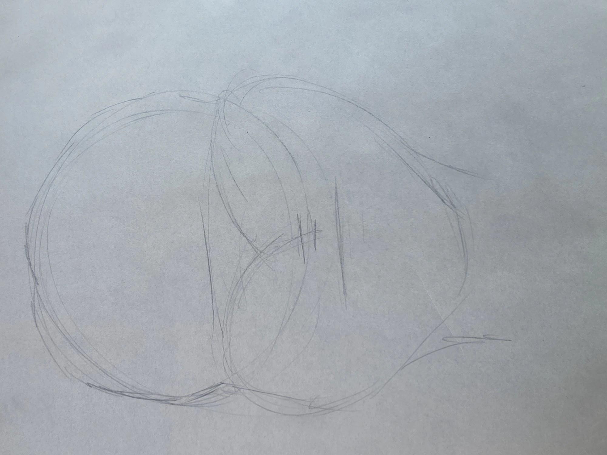 Caricature process step 01: It starts with a rough sketch