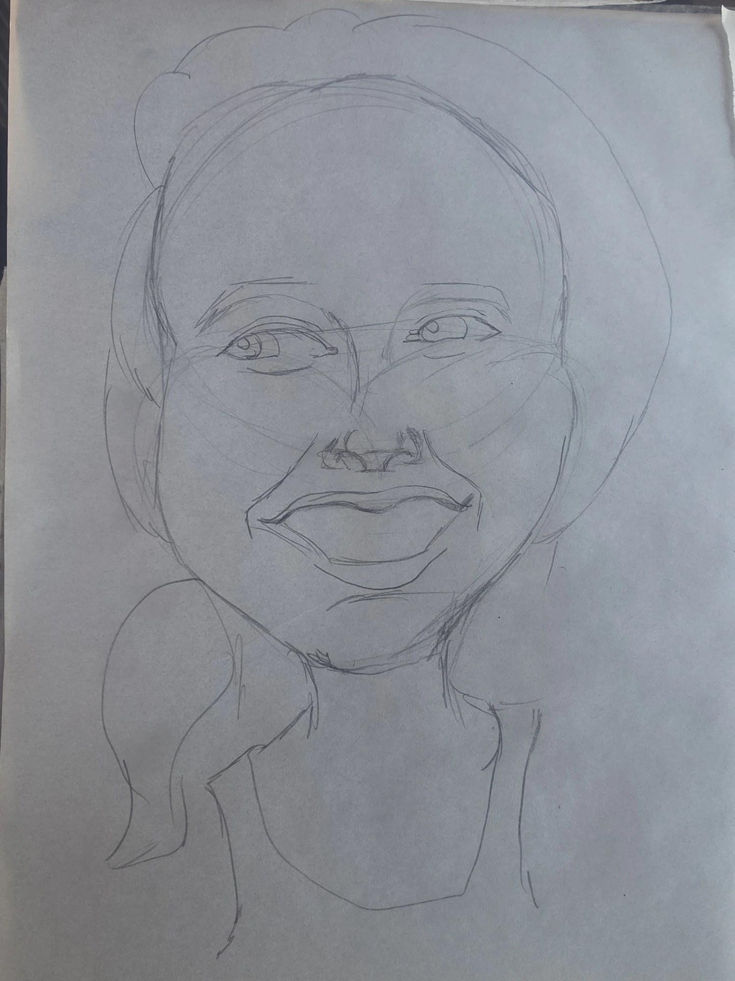 Caricature process step 02: Refining the features